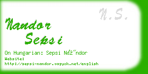 nandor sepsi business card